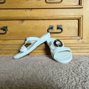 White Crocs Sandals Size 10
